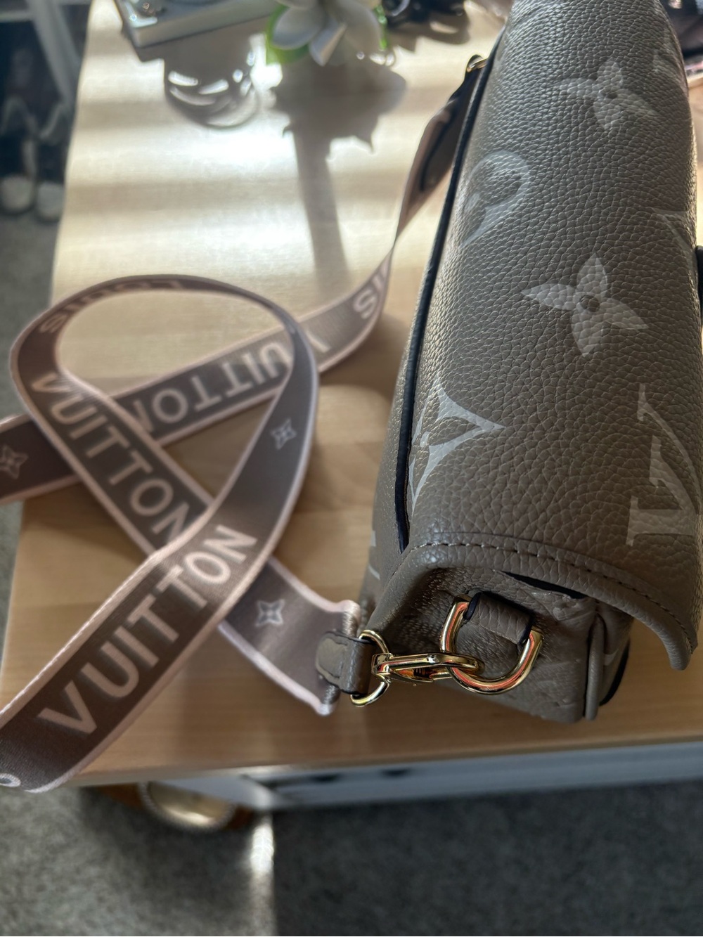 Louis Vuitton Taupe Monogram Crossbody Bag - Picture 7 of 7